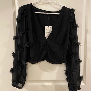 Zara cropped blouse